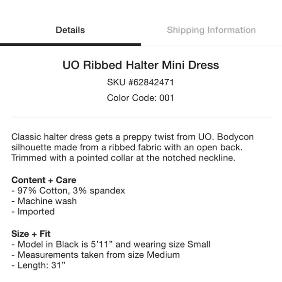 UO Ribbed Halter Mini Dress - Picture 5 of 5